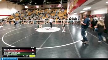 91 lbs 1st Place Match - Oliver Wisniewski, Lincoln Middle School vs Giffin Mortensen, Cody Middle School
