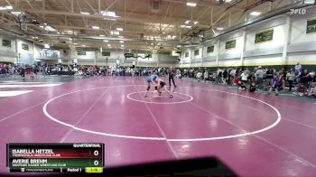 100 lbs Quarterfinal - Averie Brehm, Westside Raider Wrestling Club vs Isabella Hetzel, Thermopolis Wrestling Club