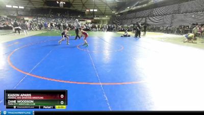 92 lbs Cons. Round 2 - Zane Woodson, Twin City Wrestling Club vs Kaison Aparis, Federal Way Spartans Wrestling