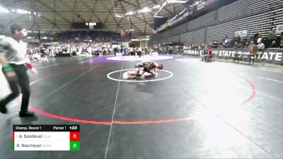 1A 113 lbs Champ. Round 1 - Angel Sandoval, Cascade (Leavenworth) vs Ravi Neumeyer, South Whidbey