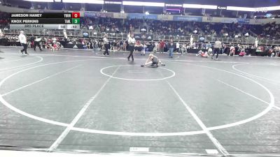 75 lbs 3rd Place - Jameson Haney, Young Viking Warriors vs Knox Perkins, Tahlequah WC