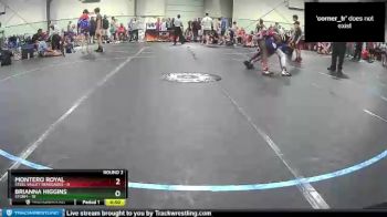 95 lbs Round 2 (8 Team) - Brianna Higgins, Storm vs Montero Royal, Steel Valley Renegades
