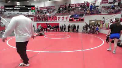 HS 130 lbs Quarterfinal - Whitney Bryant, MUSTANG vs Crystal Loera, Garden City HS