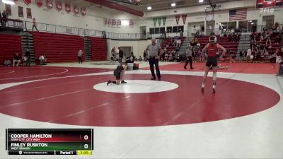 100 lbs Quarterfinal - Cooper Hamilton, Iowa City, City High vs Finley Rushton, West Branch