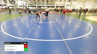 88 lbs Rr Rnd 1 - Aidan Karasevicz, Waterford, CT vs George Carabase, Spartan WC