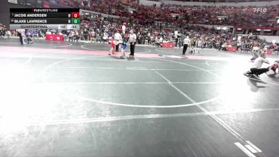 120 lbs Quarterfinal - Jacob Andersen, Amery Warriors vs Blake Lawrence, Waukesha Wrestling Club