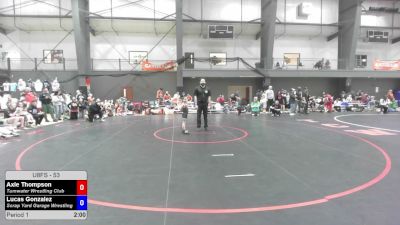 53 lbs Cons. Quarters - Axle Thompson, Tumwater Wrestling Club vs Lucas Gonzalez, Scrap Yard Garage Wrestling
