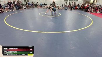 105 lbs Cons. Round 3 - Kaylee Bowers, Woodland Park vs Anna Gieselman, Rifle