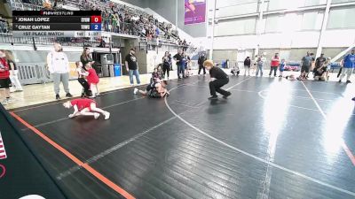 85 lbs 1st Place Match - Jonah Lopez, Scrap Yard Garage Wrestling vs Cruz Gaytan, Toppenish USA Wrestling Club