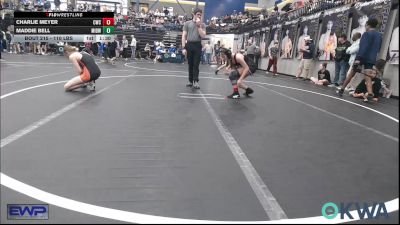 110 lbs Round Of 16 - Maddie Bell, Midwest City Bombers Youth Wrestling Club vs Charlie Meyer, Cowboy Wrestling Club