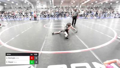 80 lbs Rr Rnd 3 - Zack Swingle, Iron Horse Wrestling Club vs Carson Raper, PA Alliance Blue