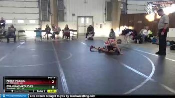 80 lbs Round 2 (8 Team) - Mikey McNeil, All American vs Evan Kaliakoudas, Warhawks Red