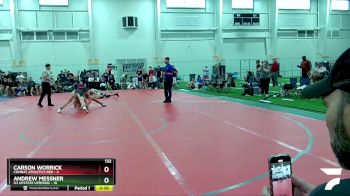 132 lbs Round 6 (8 Team) - Andrew Messner, U2 Upstate Uprising vs Carson Worrick, Combat Athletics Red