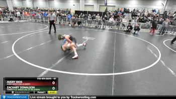 97 lbs Cons. Round 7 - Avery Rios, Lions Wrestling Academy vs Zachary Donalson, Threestyle Wrestling Of Oklahoma