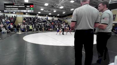 106 lbs Quarterfinal - Christian Bernal Mendoza, Fairfield Warde vs Colin Faranda, Westhill