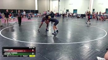 150 lbs Round 8 (10 Team) - Jayden Torres, Westsdie WC vs Dana Law, Florida Elite Wrestling Academy