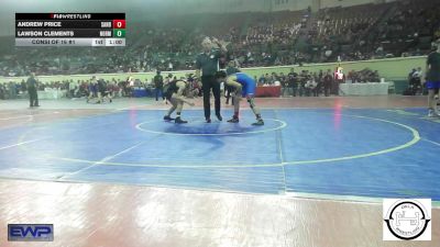 118 lbs Consi Of 16 #1 - Andrew Price, Sand Springs Jr High vs Lawson Clements, Norman North