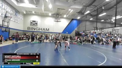 70 lbs Cons. Round 1 - Ethan Gregory, Lehi vs Wyatt Hatchell, Wasatch Wrestling Club