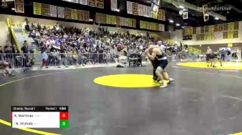 160 lbs Champ. Round 1 - Nathan Nichols, Aliso Niguel vs Kenneth Martinez, Orange