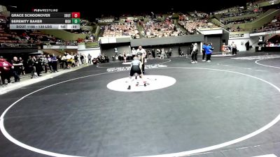 130 lbs Consi Of 8 #1 - Grace Schoonover, South vs Serenity Baker, Highland (Bakersfield)