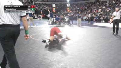 215 lbs Quarterfinal - David Calkins Jr., Liberty (NC) vs Adam Avila, Brawley (SD)