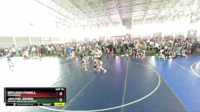 90 lbs Semifinal - Bryleigh Powell, 208 Badgers vs Jaylynn Jensen, Aviator Wrestling Academy