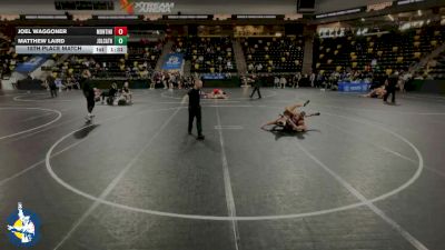 138 lbs 15th Place Match - Matthew Laird, Joliet (Catholic Academy) vs Joel Waggoner, Lombard (Montini)