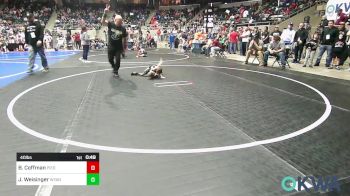40 lbs Quarterfinal - Bodee Coffman, Piedmont vs Johnny Weisinger, Wyandotte Youth Wrestling