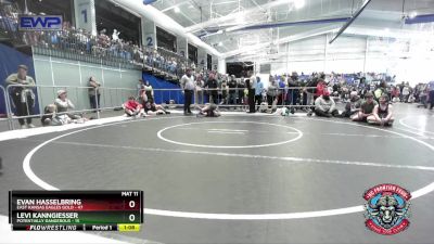 92 lbs Round 3 (4 Team) - Evan Hasselbring, East Kansas Eagles Gold vs Levi Kanngiesser, Potentially Dangerous