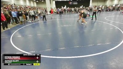 215 lbs Cons. Semi - Nathan Klatt, Minnesota vs Myron Mendez, Eagle Empire Wrestling