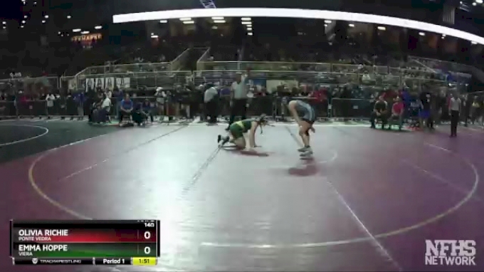 140 lbs Champ. Round 1 - Olivia Richie, Ponte Vedra vs Emma Hoppe, Viera