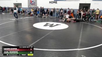 87 lbs Round 3 - Hayden Kumfer, Interior Grappling Academy vs Hazel Dickinson, Marathon Wrestling Club