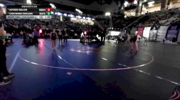 110 Class 1 lbs 1st Place Match - Cheyenne Kincade, DeSoto vs Jayden Keller, Brookfield