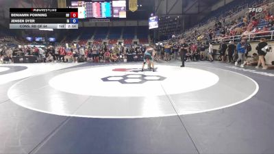 126 lbs Cons. Rd Of 64 - Benjamin Powning, NV vs Jensen Dyer, IA