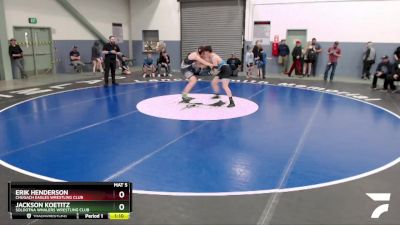 165 lbs X Bracket - Erik Henderson, Chugach Eagles Wrestling Club vs Jackson Koetitz, Soldotna Whalers Wrestling Club