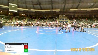 120 lbs Consi Of 16 #1 - Gus Strick, Lawrence Elite vs Diego Perea, NM Beast