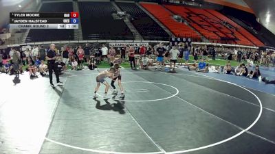 63 lbs Champ. Round 3 - Tyler Moore, Idaho vs Jayden Halstead, Oregon