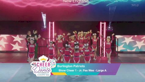 Burlington Patriots [2025 Show Cheer 1 - Jr. Pee Wee - Large A] 2025 Pop Warner National Cheer & Dance Championship