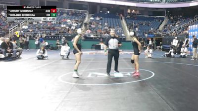 7A - 100 lbs Quarterfinal - Melanie Mendoza, Cary High School vs Amory Mendoza, A.L. Brown High School