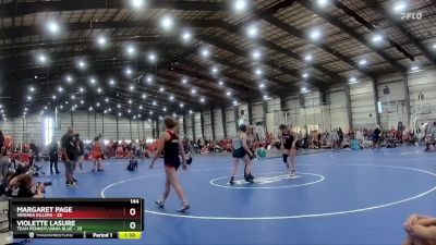 144 lbs Semis - R1 Wb - Violette Lasure, Team Pennsylvania Blue vs Margaret Page, Virginia Killers