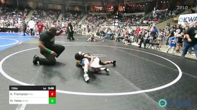 70 lbs Consi Of 16 #2 - Koby Thompson, Pin-King All Stars vs Noah Yates, Newcastle Youth Wrestling