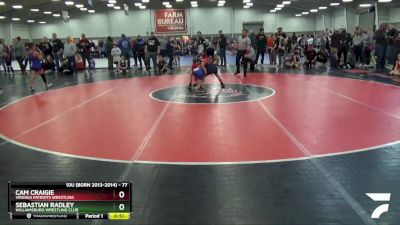 77 lbs Champ. Round 1 - Cam Craigie, Virginia Patriots Wrestling vs Sebastian Radley, Williamsburg Wrestling Club