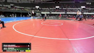 National 3-5 60 Quarterfinal - Nick Johnson, Crystal Coast Grapplers vs Felix Melendez, Pit Bull Wrestling Academy