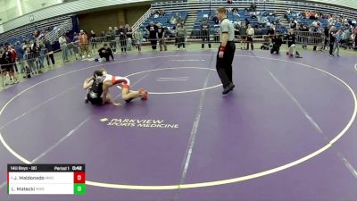 14U Boys - 80 lbs Champ. Round 2 - Lucas Matecki, Missouri vs Jeremiah Maldonado, Munster Wrestling Club