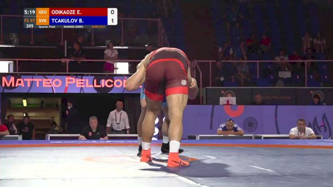 97 kg Quarterfinal - Elizbar Odikadze, GEO vs Batyrbek Tsakulov, SVK