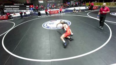 150 lbs 5th Place Match - Isaiah Ebersbach, Titan Mercury Wrestling Club (TMWC) vs Akosha Okenov, World Team Training Center