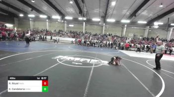 46 lbs Consi Of 4 - Ronan Royer, Badlands WC vs Koten Candelaria, Cornerstone Wrestling Club