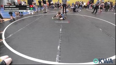 60 lbs Semifinal - Rhett Brown, Tecumseh Youth Wrestling vs Caulder Schultz, Team Tulsa Wrestling Club