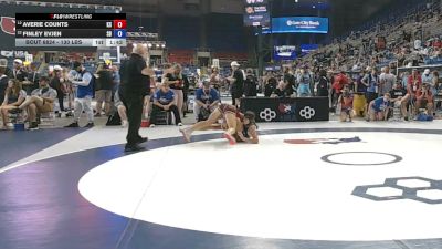 130 lbs Cons. Quarters - Averie Counts, Kansas vs Finley Evjen, South Dakota