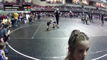 41-44 lbs Quarterfinal - Raelyn Collins, Wayne Wrestling Club vs Rhenley Crowell, Elm Creek Youth Wrestling Club